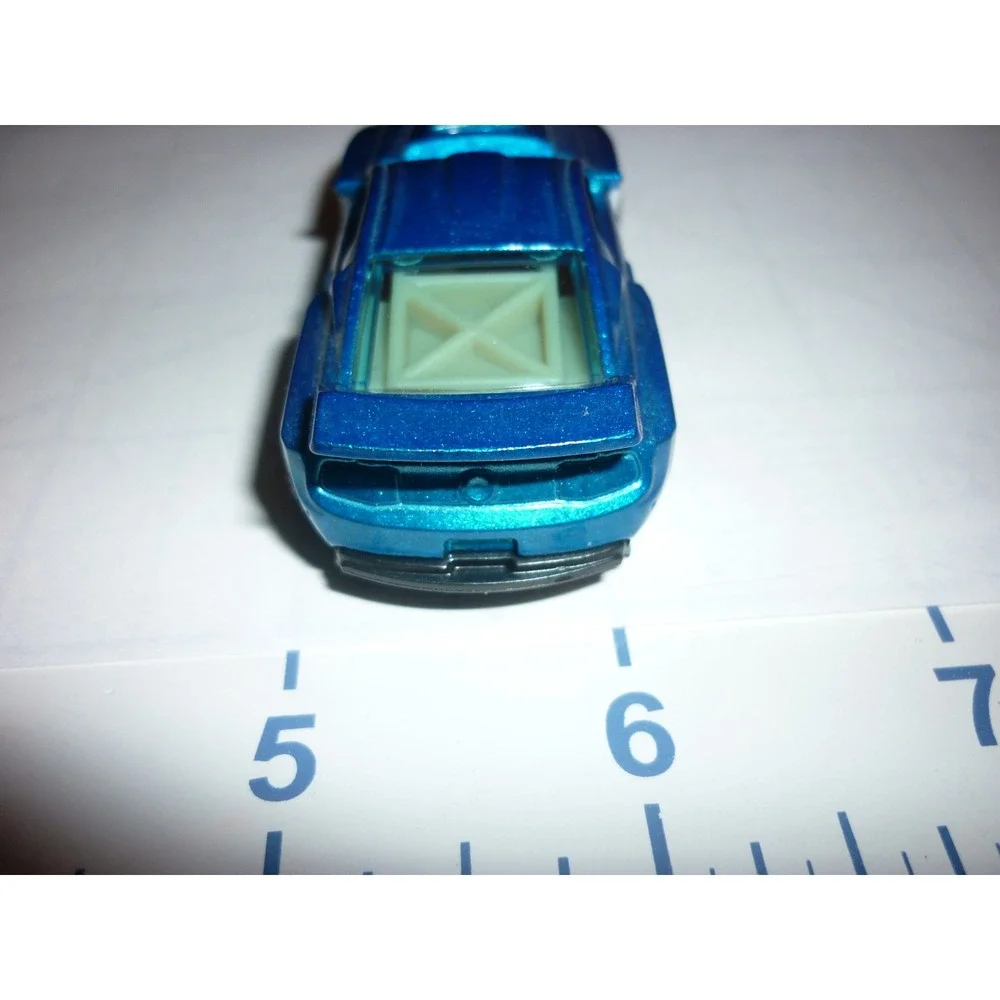 Hot Wheels 2011 Custom Ford Mustang Blue‎ Race Car Diecast Toy 1/64